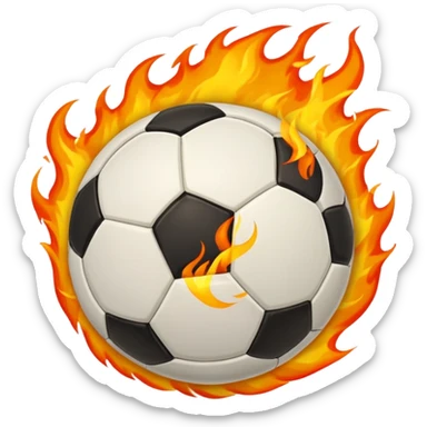 Soccer Ball on Fire sticker