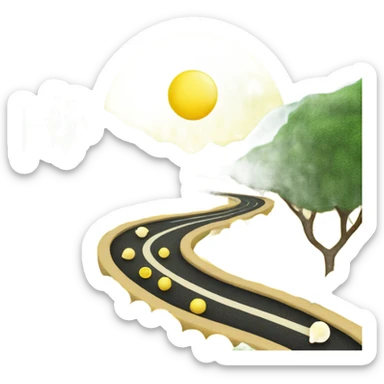 "Lemon Path"
Description: A road leading to the sun, stylized as a lemon. The road is framed by tea leaves. sticker