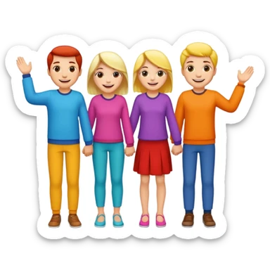 Nah çeken insanlar sticker