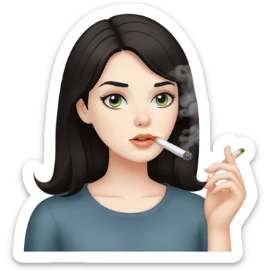 Cara echando  umo sticker