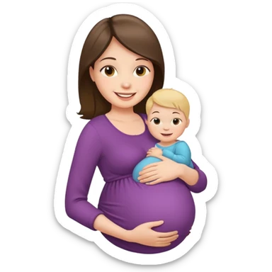 pregnant lady  sticker