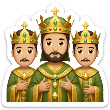 non the three wise man, king sticker