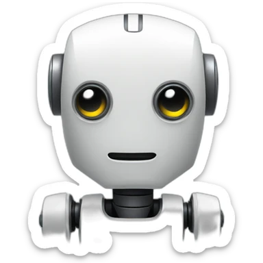 robot with survey sticker