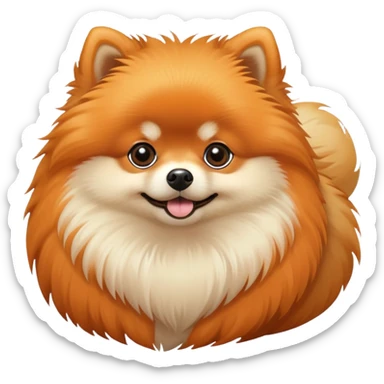 fluffy Pomeranian  sticker