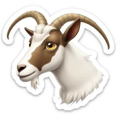 A male goat stuck to a fish sticker