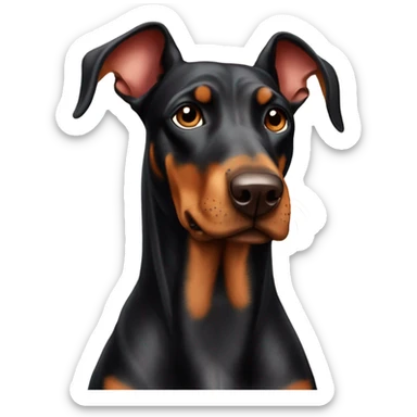 Dobermann in love sticker