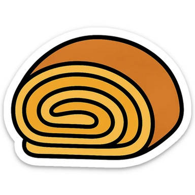 puff pastry, cross-section showing layers, golden brown, icon style, no background sticker