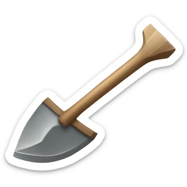 white mining pickaxe sticker