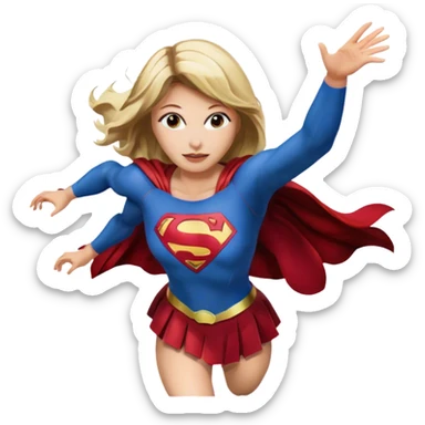 Supergirl fly  sticker
