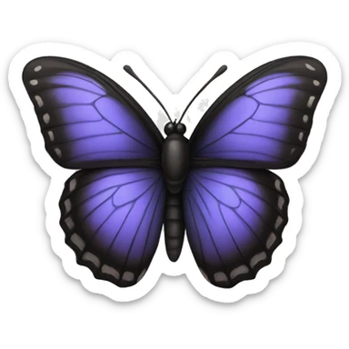 Black butterfly sticker