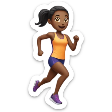 run faster girl sticker