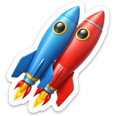 colored Toy Rockets sticker