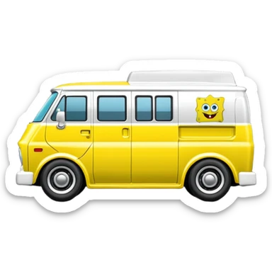 Hot wheels Premium SpongeBob 1985 Chevy Astro van  sticker