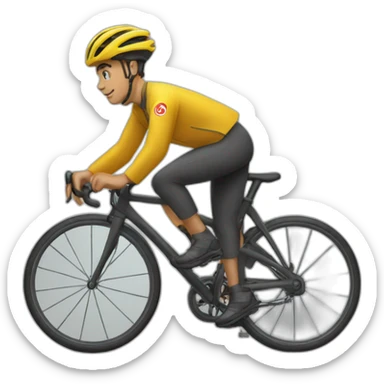 Master montando bicicleta sticker