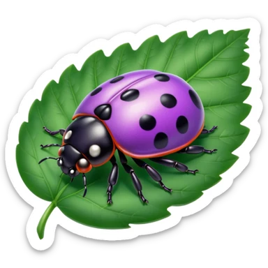 purple lady bug on leaf
























































 sticker