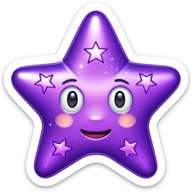 The word "banger" surrounded by purple stars sticker