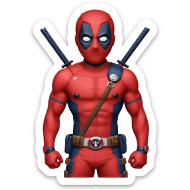 Deadpool with New England Patriots sticker