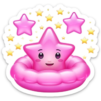 Pink stars 2D sticker