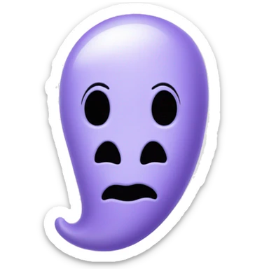 Lavender ghost face  sticker