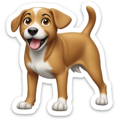 Dog shaking butt sticker