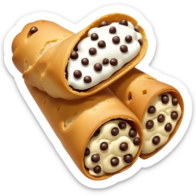  cannoli with chocolate chips luxury  sticker