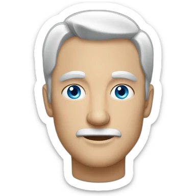 man with blue eyes middle age sticker