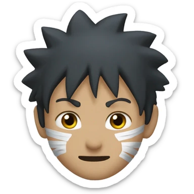 Naruto avec habits noir qui tire la langue  sticker