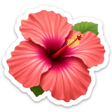 Hibiscus flower sticker