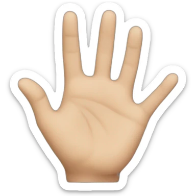 a hand indicating something small sticker