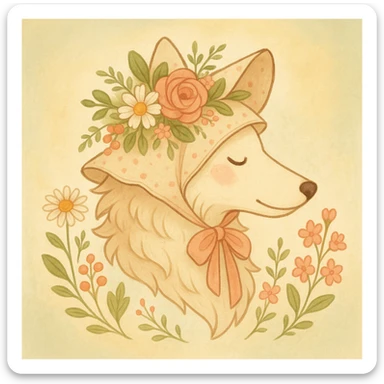 Give the Overwolf logo a cute cottagecore makeover sticker