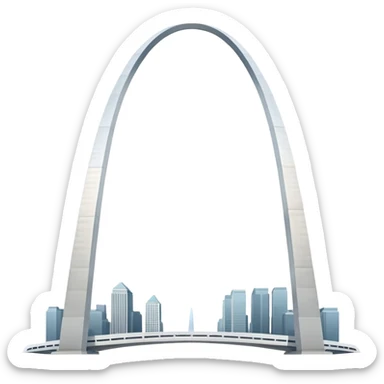 Create The gateway arch emoji to copy paste in a text sticker