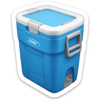 Blue cooler sticker