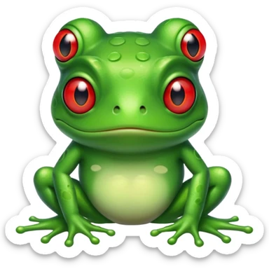 Cool frog guy doing drugs sticker