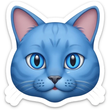 Blue cat but with 6 feet and short tail sticker