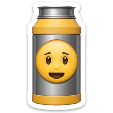 Emoji termo marca o tipo stanley minimalista sin caras sticker
