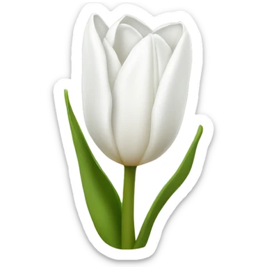 white tulip sticker