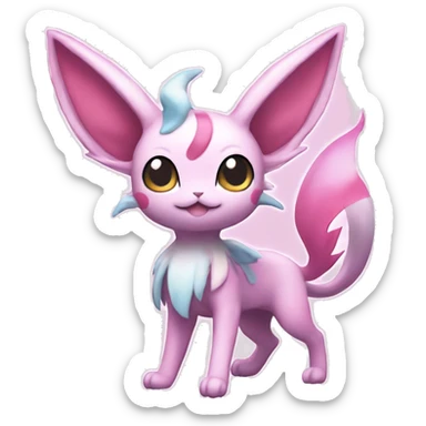Kawaii Sylveon-Espeon-Pokémon full body sticker
