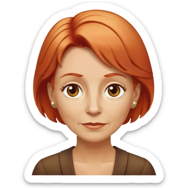 old mom one blonde, one red hair  and copper hair  sticker