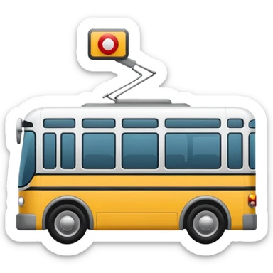 bus tram and geolocation sticker