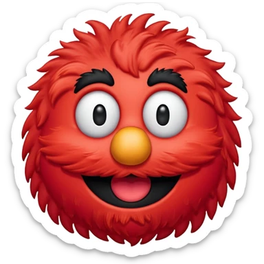 Elmo face sticker