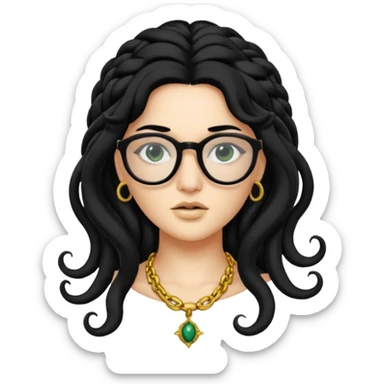 Medusa Versace with glasses  sticker