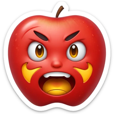 enraged emoji (apple the company styled ) sticker