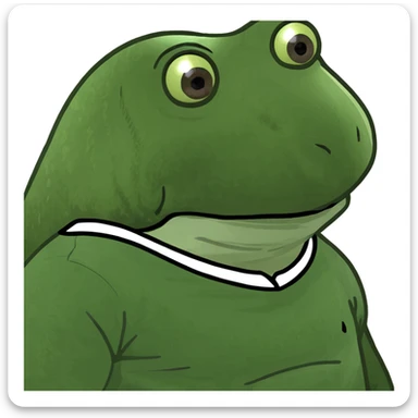 bufo in a football suit sticker