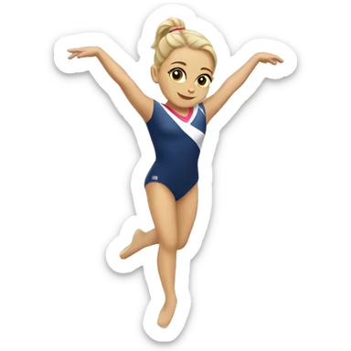 summer olympics girl cartwheel gymnastics sticker