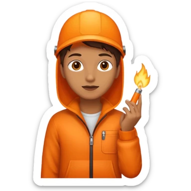 lighter orange. full body.  sticker