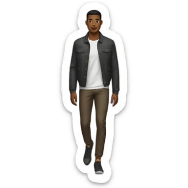 Men model Fashion walkway sticker