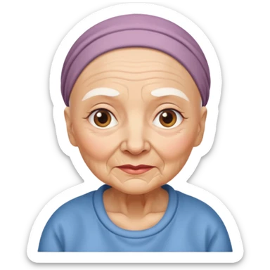 bald grandma sticker