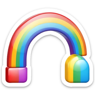 Fais moi un cœur arc-en-ciel sticker