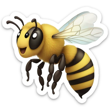 Bee buzzing sticker