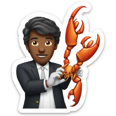 Black trump with crab hands sticker